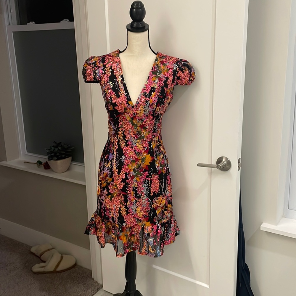 Dress the population beaded dress
